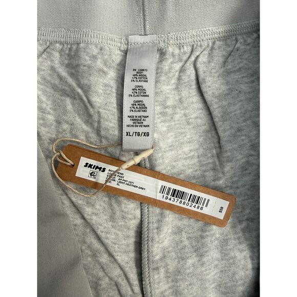 Skims Lounge Pants Womens XL Light Heather Grey Boyfriend Loose Modal Pockets - Picture 6 of 9